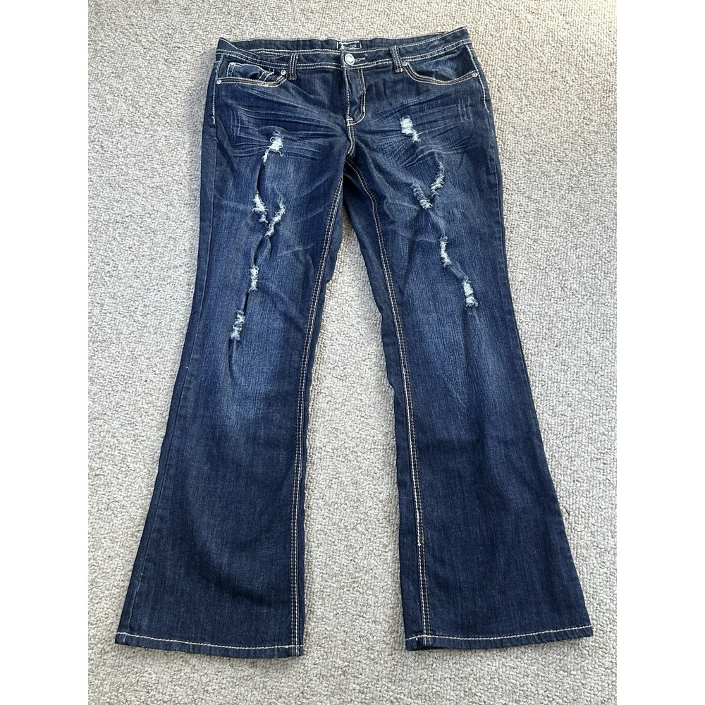 Soundgirl Bootcut Distressed Jeans Juniors Size 17 Hipster Cowgirl